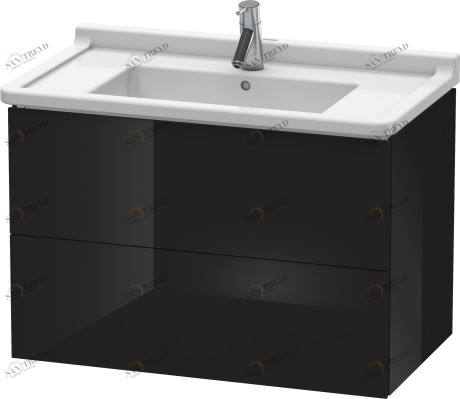 LC626504040 Тумбочка подвесная L-Cube #LC6265 820 x 469 мм Черный глянцевый лак Duravit