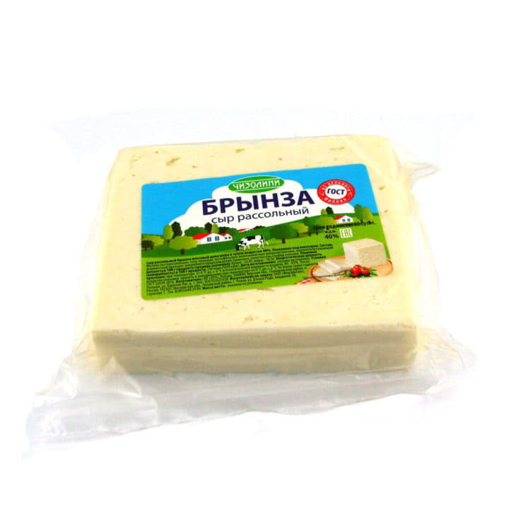 Сыр рассольный Брынза Чизолини 40% коровий мягкий БЗМЖ Santreyd 8985