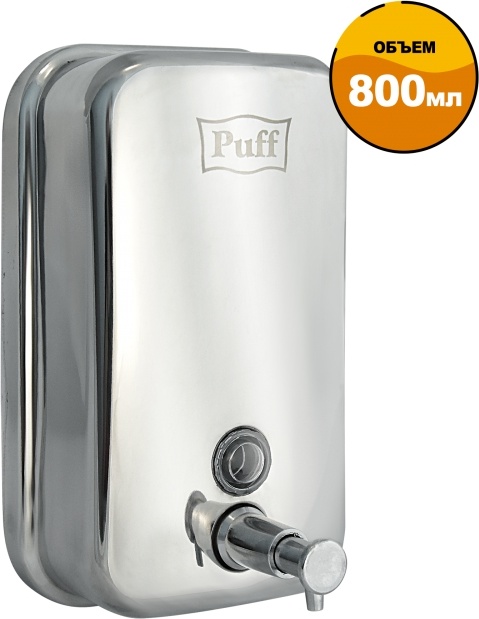 1402.099 Дозатор для жидкого мыла из нерж стали антивандальный 8608 PUFF  - Вид №9