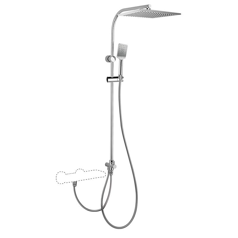 44466440 BASIC Смеситель с фиксированной внешней колонкой Хром GRB MIXERS 