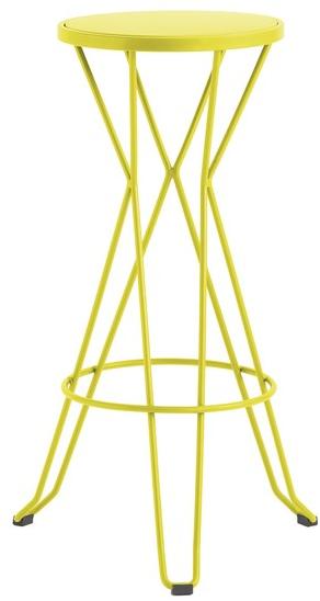 iSimar Барный стул из оцинкованной стали с подставкой для ног Madrid 8021 / 8028 - Вид №1