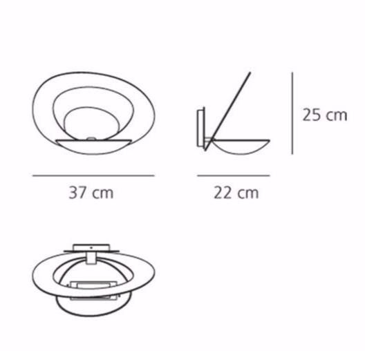Artemide Настенный светильник с галогенным светом отраженного света Pirce 1240010a - Вид №1
