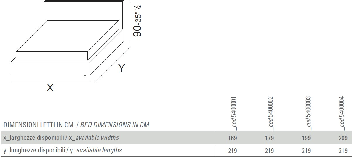 Vibieffe Кровать с обитым тканью или кожей изголовьем sun-id-1404601 - Вид №3