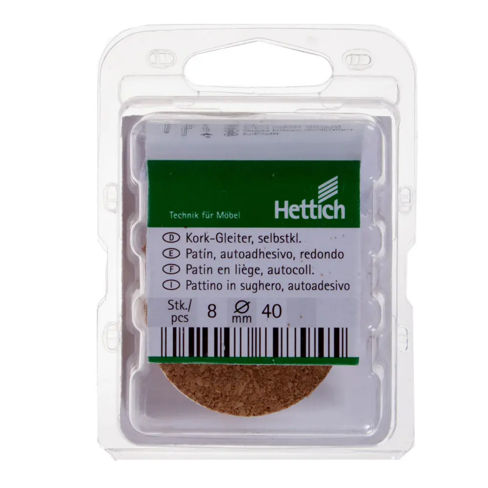 Подпятник пробковый 40х3мм, 8 шт Hettich STLM-2026127 - Вид №1