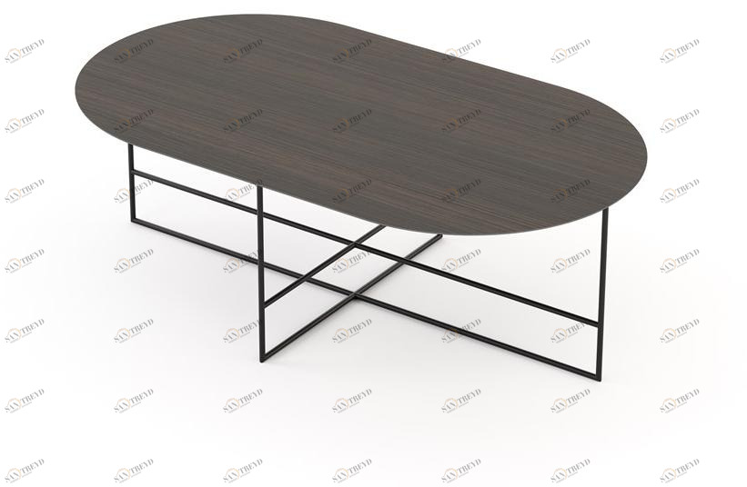 Domkapa Низкий овальный журнальный столик из эвкалипта sun-id-1364228