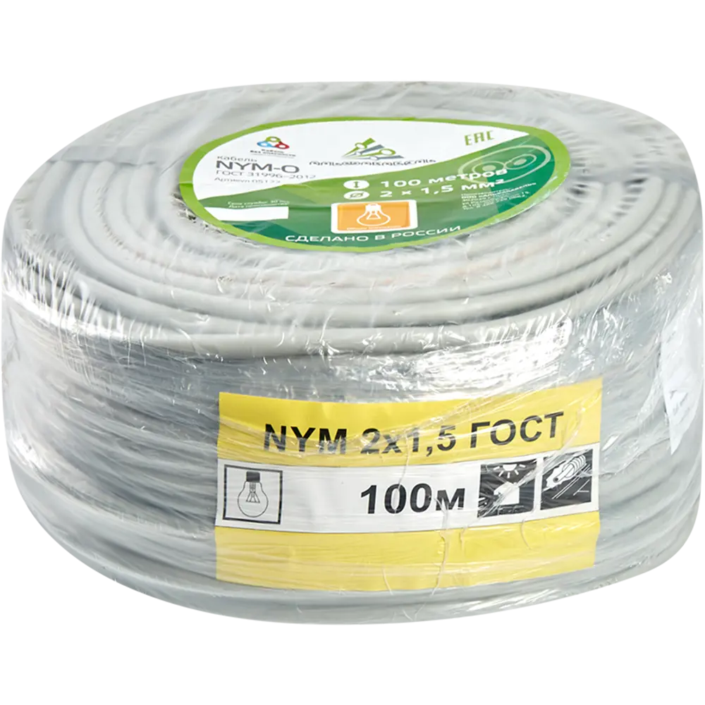 Кабель Партнер-Электро NYM 2x1.5 100 м ГОСТ цвет серый STLM-2044395 - Вид №2
