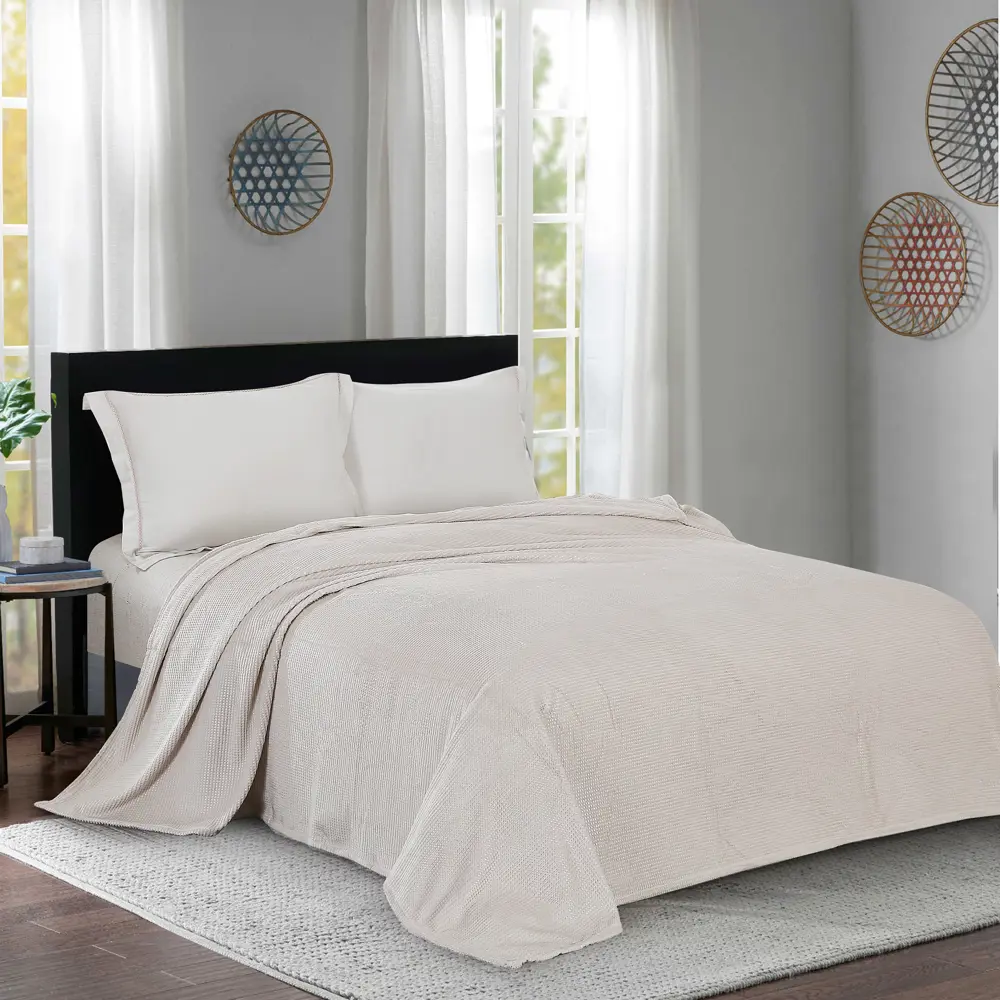 Плед Аpontar 180х200 см велсофт цвет пергамент Santreyd STLM-2098019 - Вид №4