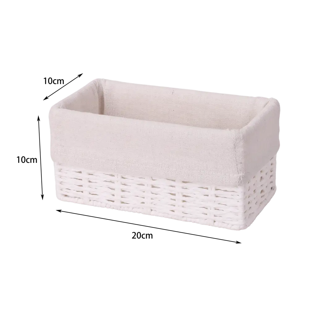 Корзина Konsensa 10x10x20 см бумага цвет белый STLM-2057797