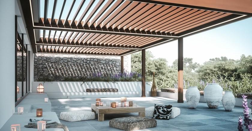 HELLA Алюминиевая пергола с регулируемыми жалюзи и подсветкой sun-id-1417302 - Вид №6