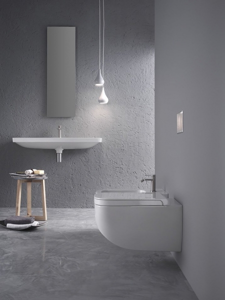 Y1F101 Next подвесной унитаз без оправы PURE RIM Hatria 