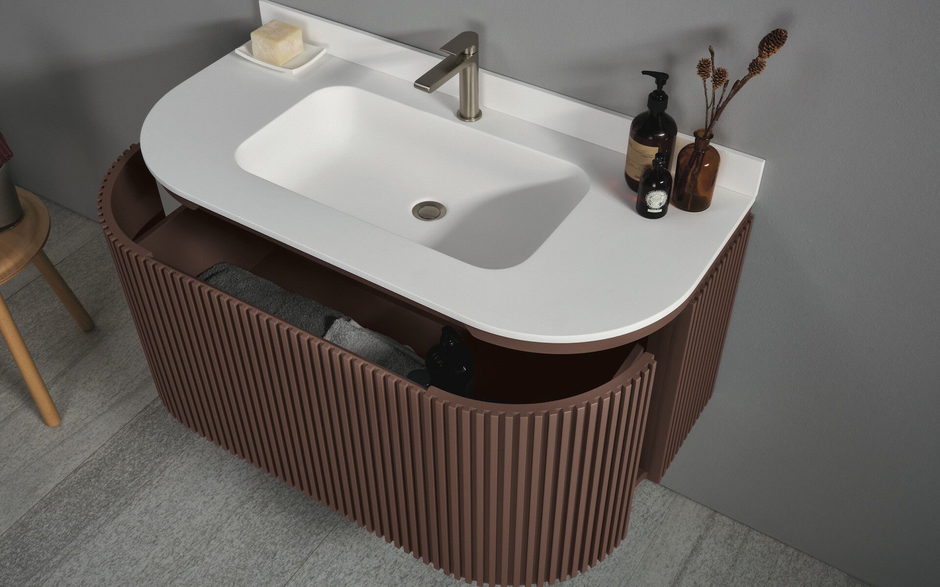 Подвесной шкаф для умывальника с ящиком Gaia Mobili Contemporary ARCH-00095800 - Вид №2