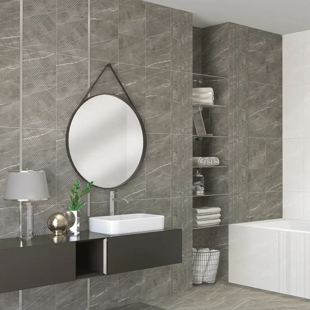 Плитка настенная Azori Hygge Mocca Mix 31.5x63 см 1.59 м² камень цвет мокка полосы STLM-2168016 - Вид №5
