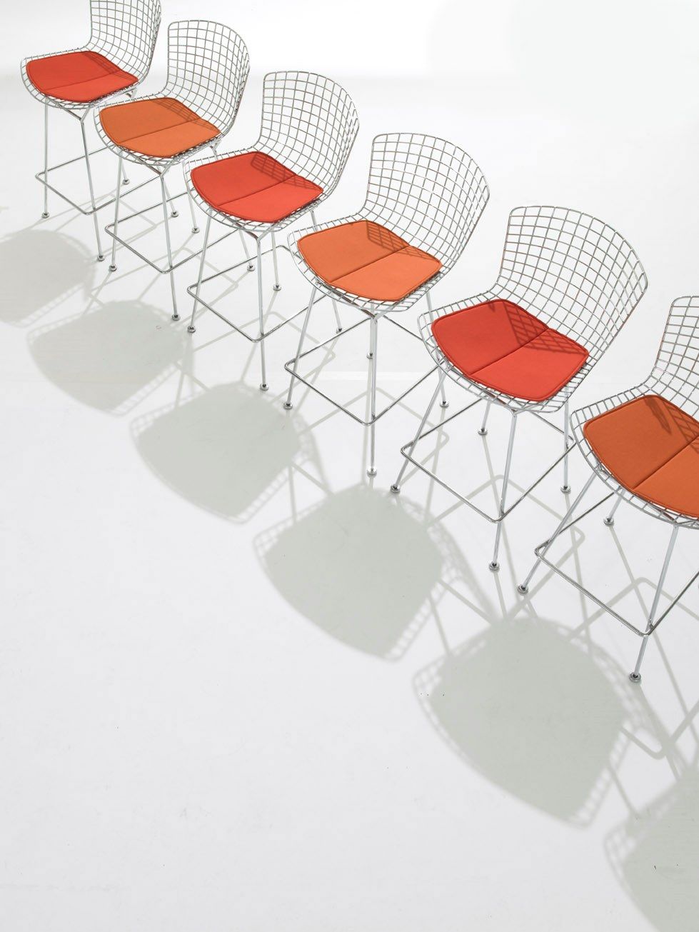 Стальной стул с мягким сиденьем Knoll Bertoia ARCH-00032299 - Вид №4