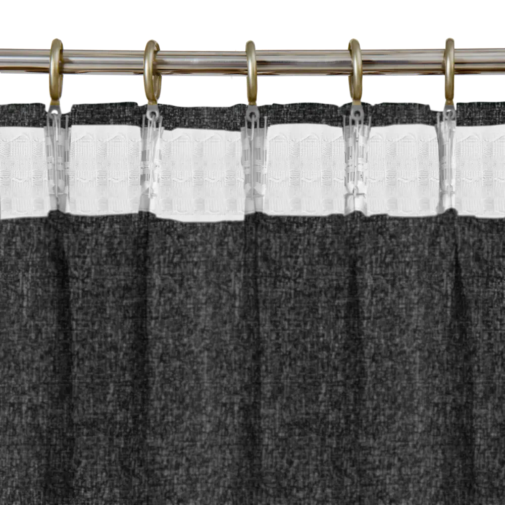 Штора на ленте Manilva 160x280 см цвет чёрный 83406970 STLM-2161601 INSPIRE  - Вид №2