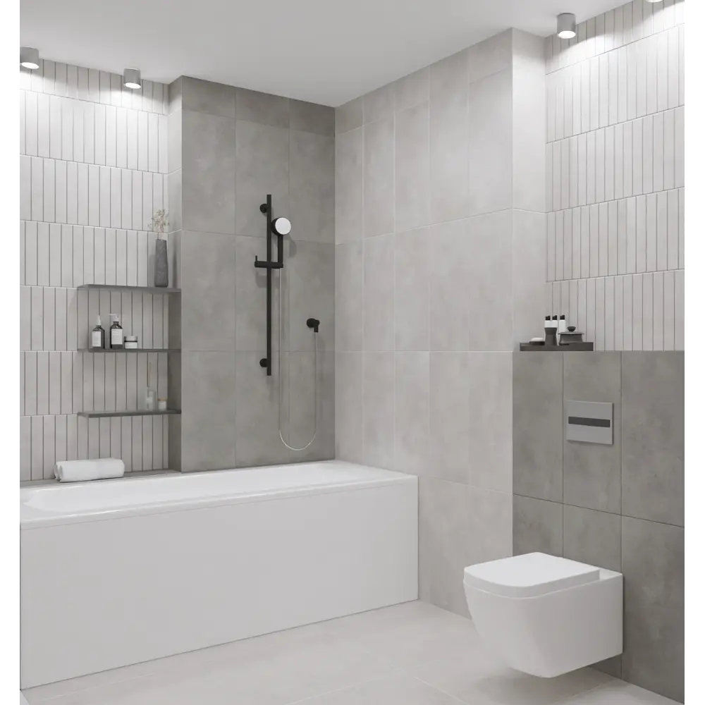 89365805 Декор настенный Azori Cemento 31.5x63 см матовый цвет серый STLM-0943564  - Вид №2