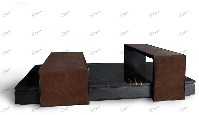 Garbarino Журнальный столик из дуба и мрамора  Ap 