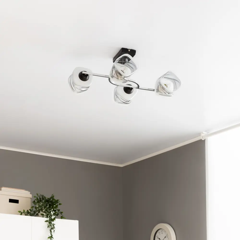 Люстра потолочная Jlight Kira 3122/4C, 4 лампы, 12 м², цвет серый/черный 84588701 STLM-2074721  - Вид №9
