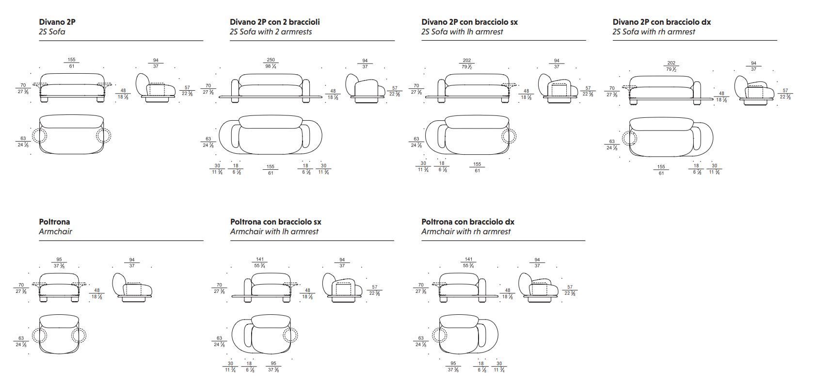 Тканевый диван с полуостровом Busnelli GRUMETTO ARCH-00095201 - Вид №2