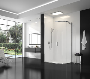 Душевой уголок асимметричный GSQ1290H L or R Merlyn Arysto Хромированный