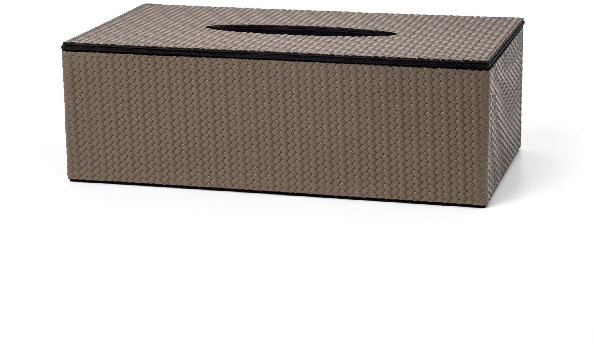 Прямоугольная коробка для салфеток с магнитной крышкой - 24X12XH7,5 см / зернистая кожа_camel