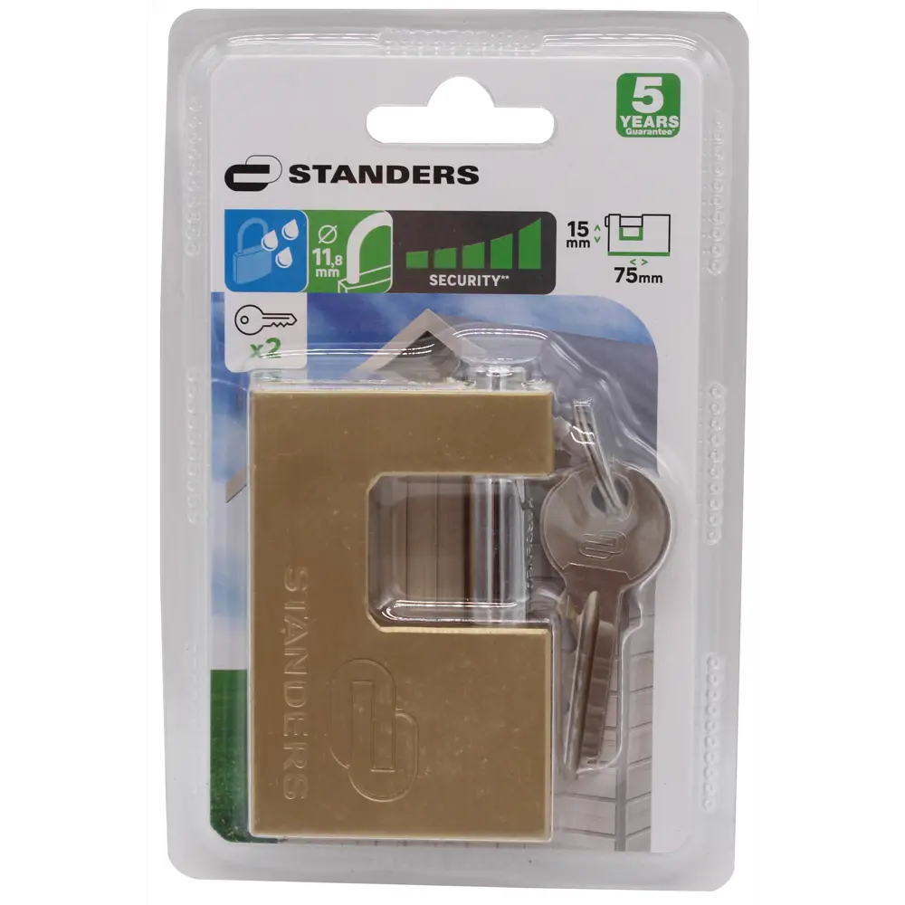 Замок гаражный Standers 75x50 мм, медь STLM-2115181 - Вид №2