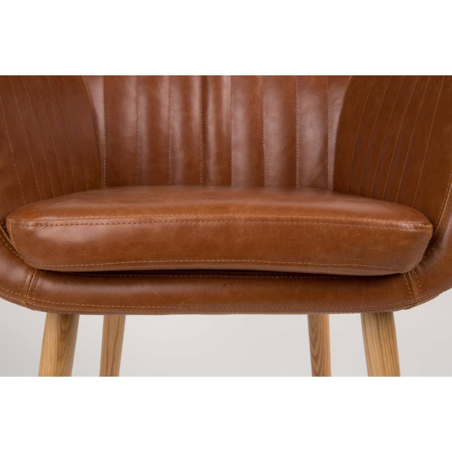 Кресло Pike коричневое White Label Living 1100283 - Вид №7