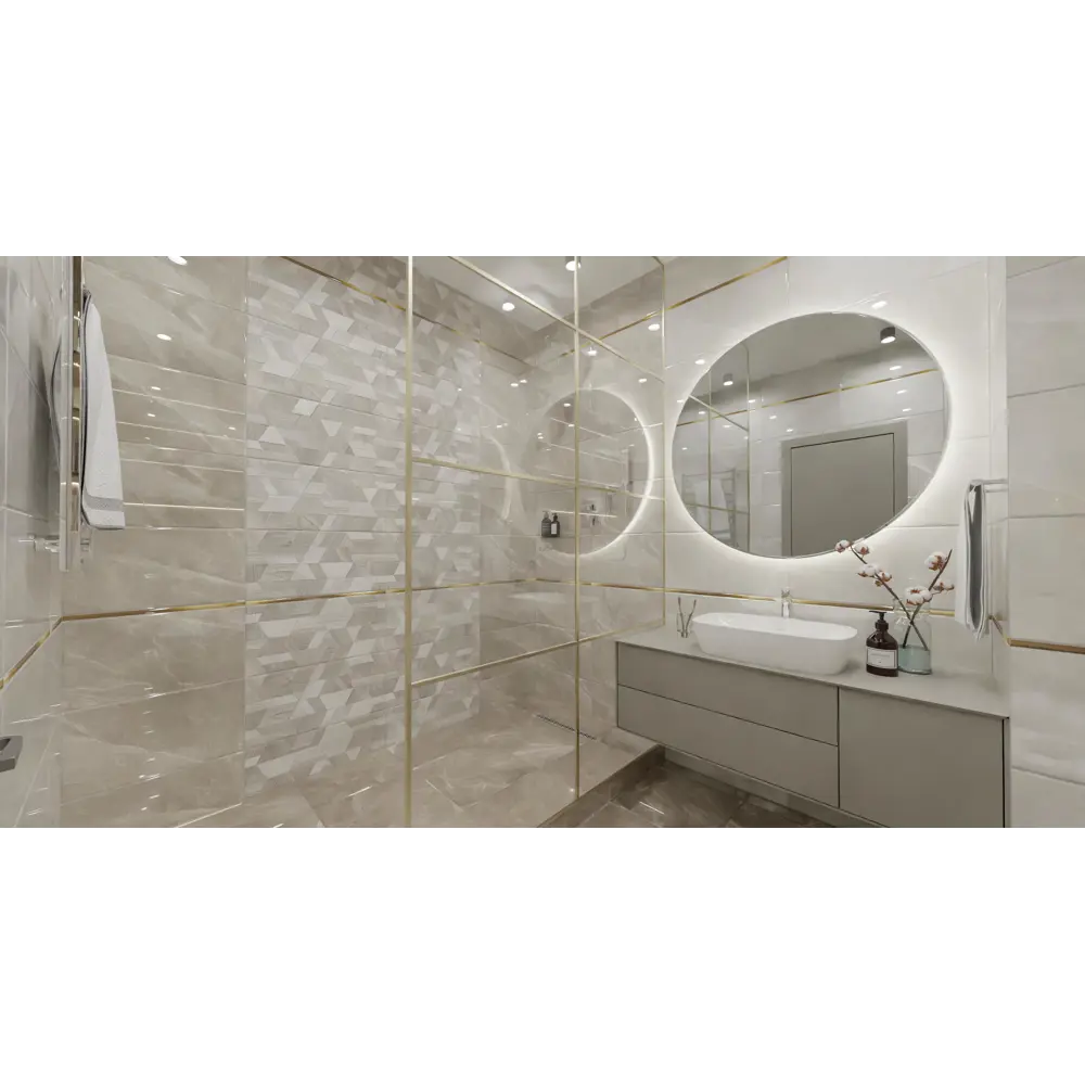 Плитка настенная Tono Light 30x60 см 1.62 м² цвет светло-серый Santreyd STLM-2018169 - Вид №4