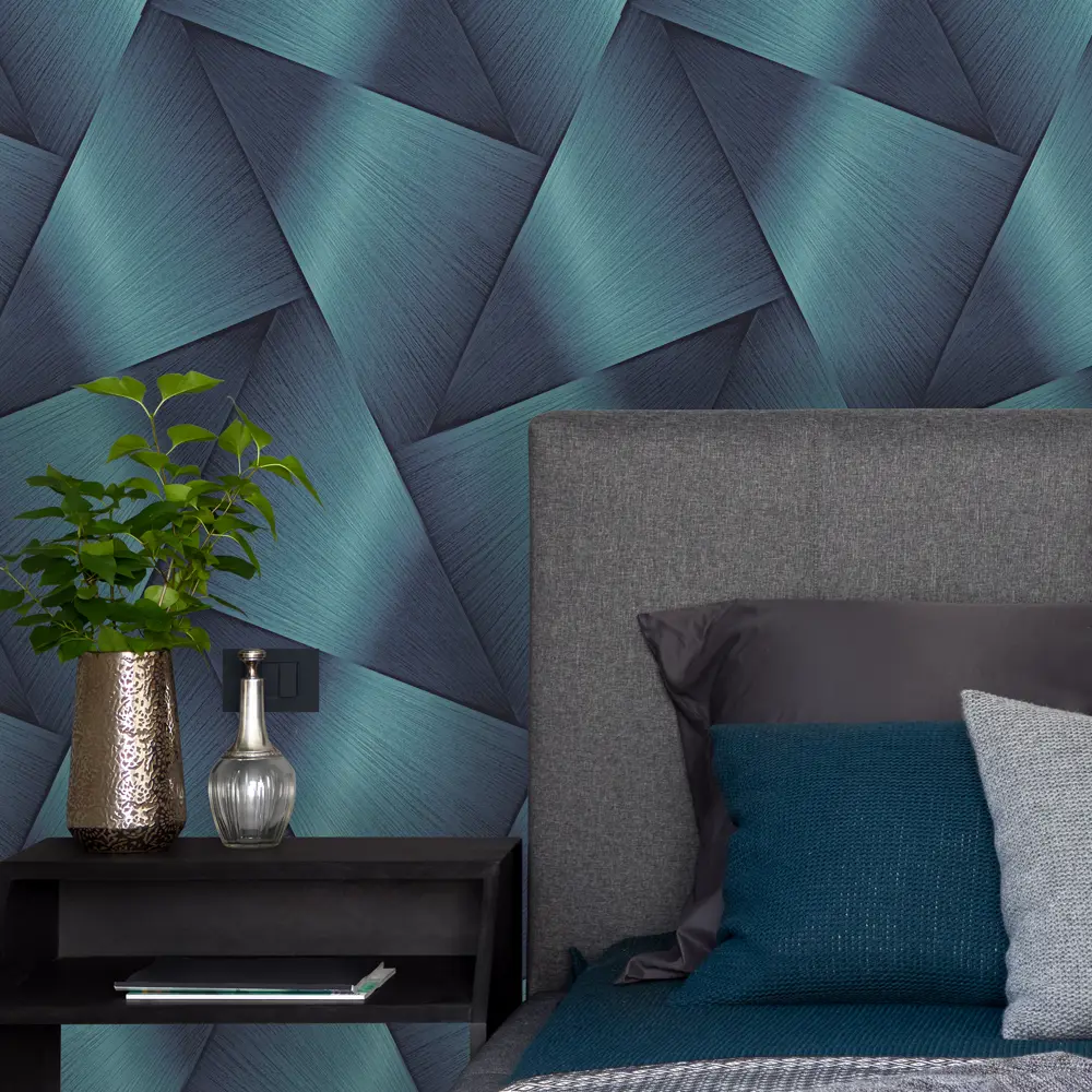 Обои флизелиновые Euro Decor Halo 1 синие 1.06 м ED7342-09 89450792 STLM-2012479 - Вид №4