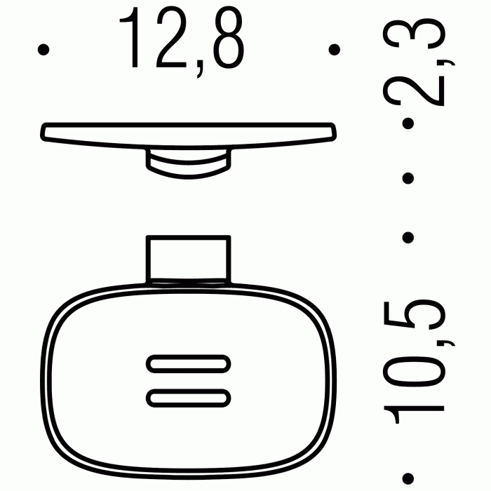 B30010NM B3001NM Мыльница настенная (чёрный) COLOMBO TRENTA Colombo Design - Вид №1