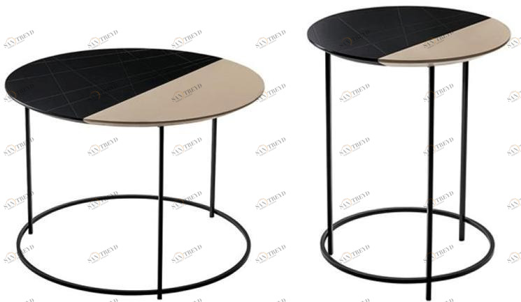 Casamilano Круглый журнальный столик из мдф для гостиной sun-id-1505724