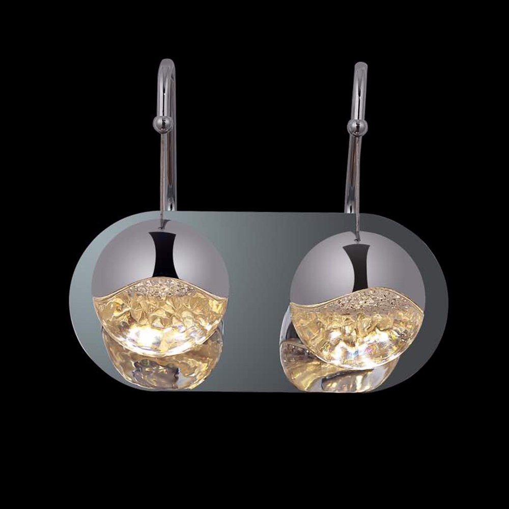 Светильник настенный серебристый Delight Collection Globo 2C Nickel SD3301-2C nickel DELIGHT COLLECTION  00-3882846 Серебро  - Вид №1