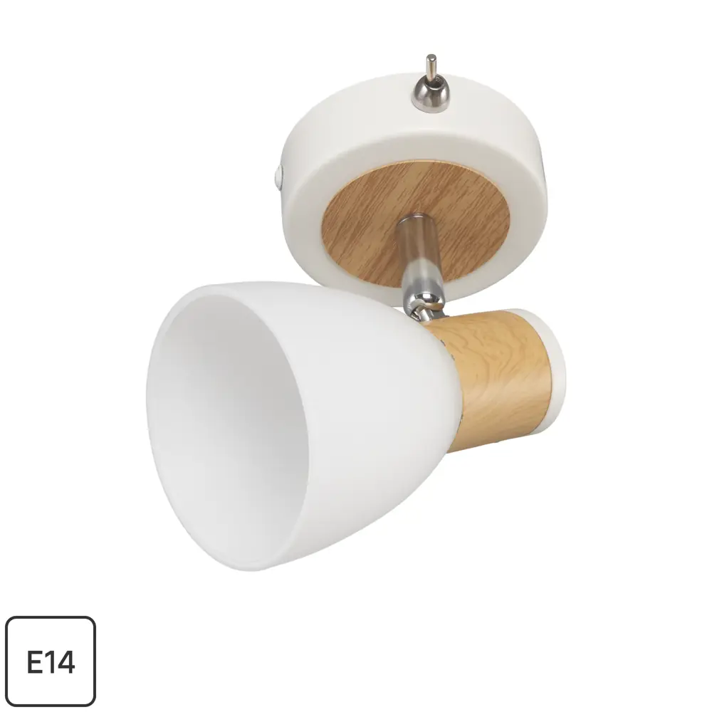 Спот поворотный Бутон 1 лампа E14 2 м² цвет сосна TDM ELECTRIC STLM-2175042