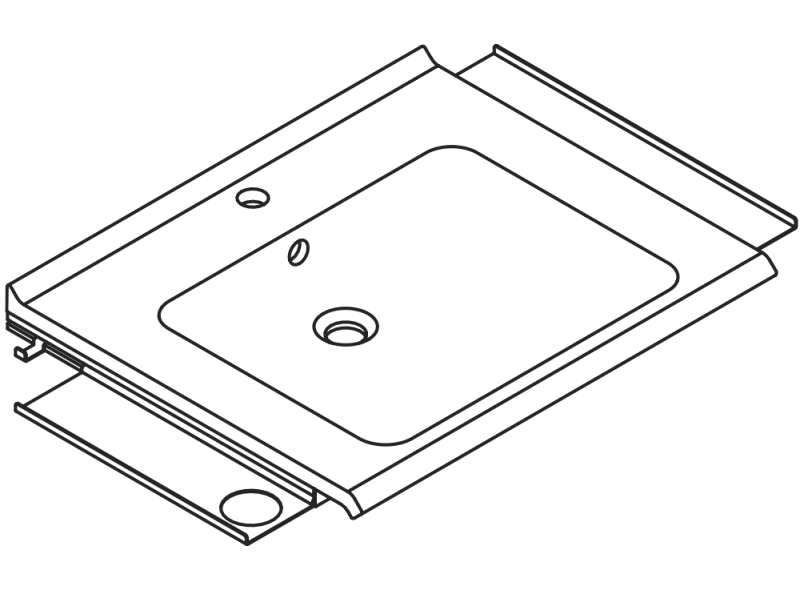 950.19.084 Комплект умывальника с 2 полками и крючками HEWI Waschtische  - Вид №2