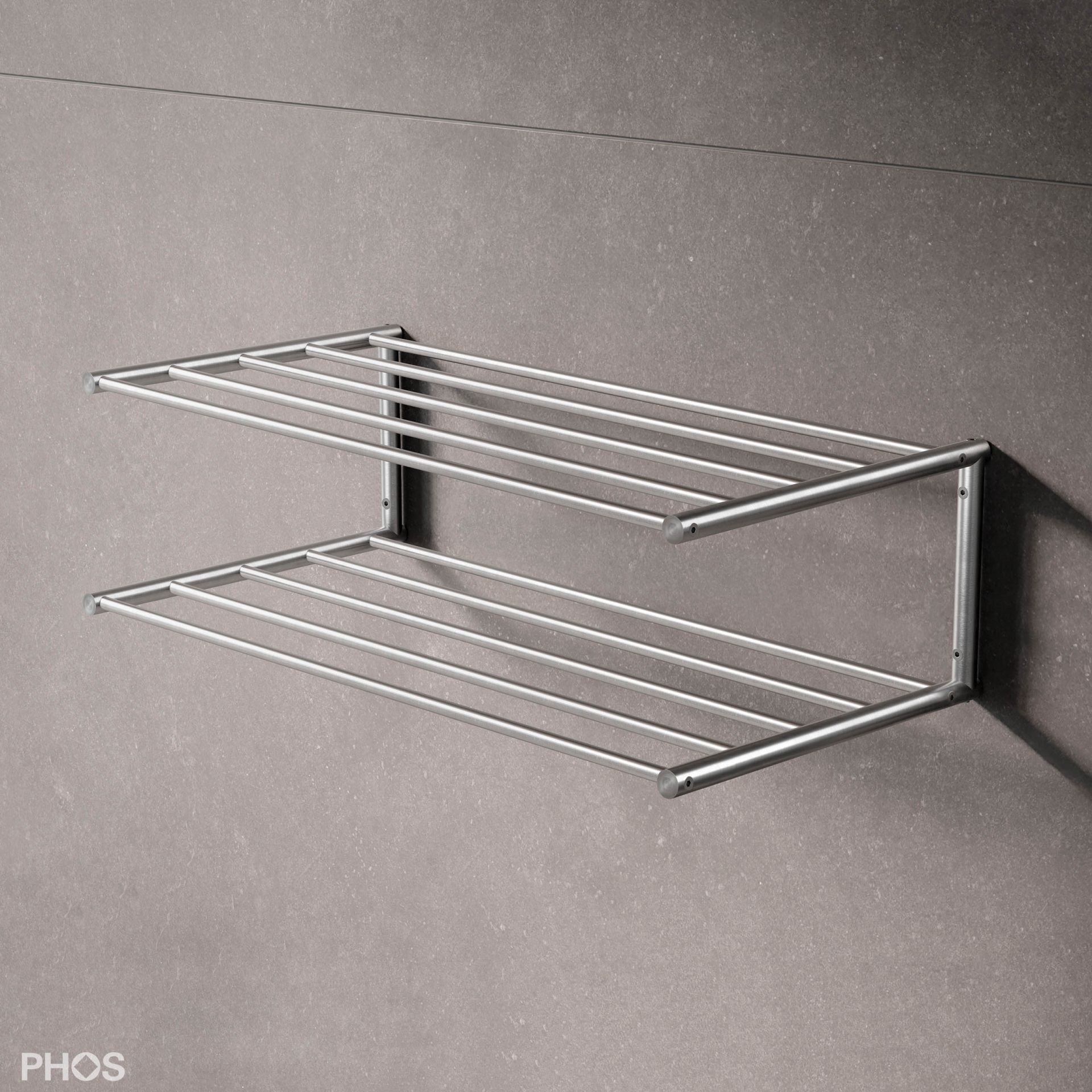 SR600-2W-B Полотенцесушитель настенный, 1 поле, 2 уровня, ширина 60 см PHOS  - Вид №1