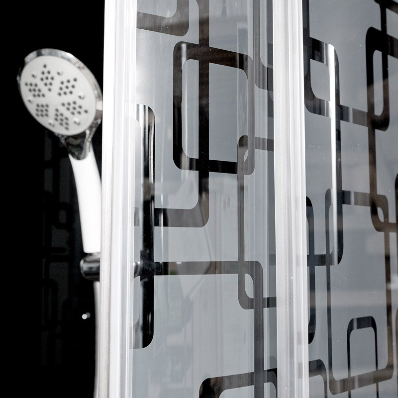 ЕМ1510 с гидромассажем (гм.) Душевая кабина DETO Серия EM BМ1510 LED BLACK - Вид №21