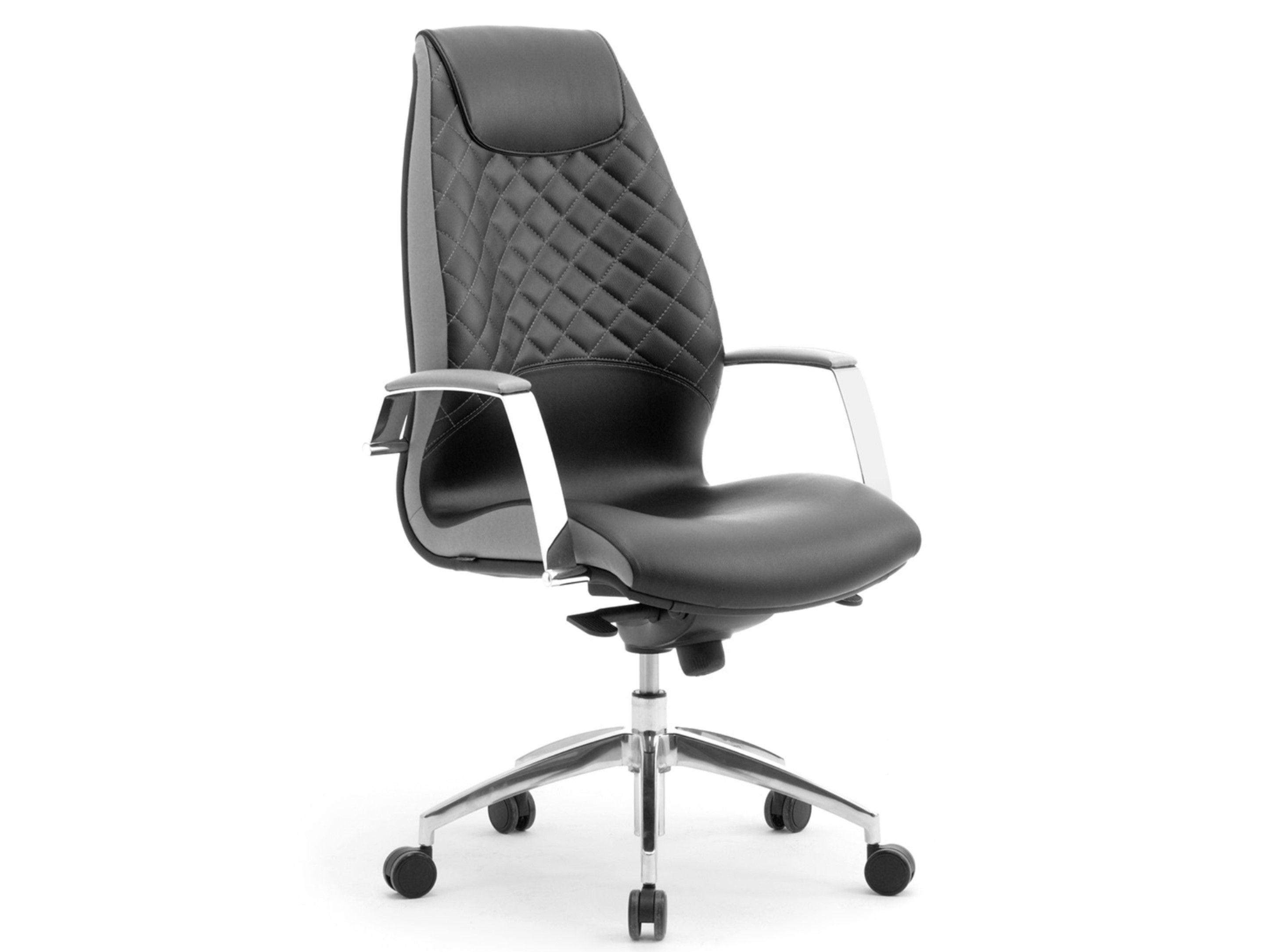 Кожаное вращающееся офисное кресло с подголовником Leyform Wave ARCH-00006785