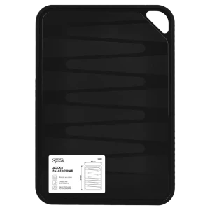 Разделочная доска 29x20 см пластик цвет черный