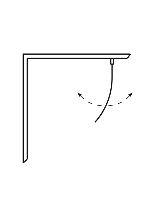 1450320 Igloo Pro Душевая Дверь Гнутая Прозрачное Стекло 70 Hafa Прозрачный  - Вид №2