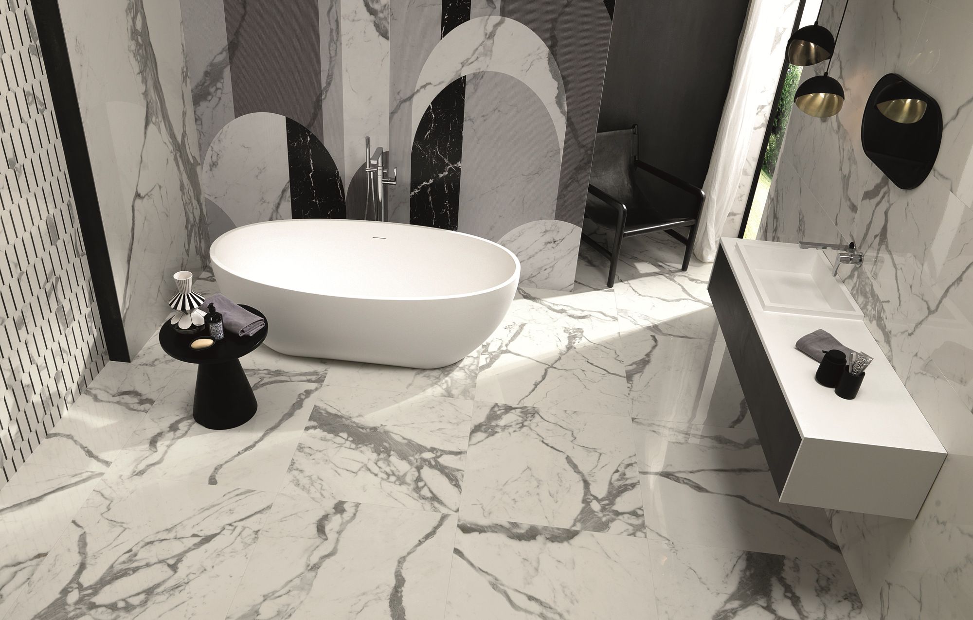 Пол / керамогранит с мраморным эффектом FAP ceramiche Roma Gold ARCH-00044009 - Вид №42