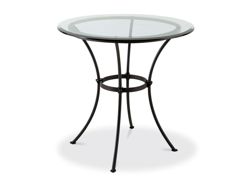 Круглый садовый стол из железа и стекла Cantori PRADO ARCH-00051043