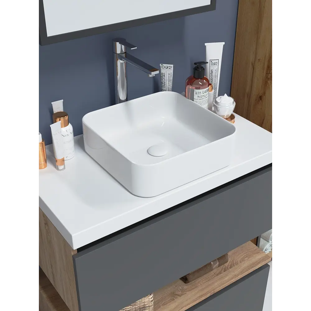 Раковина Slim Opti GL накладная на столешницу 37.5x37.5 см Santreyd STLM-2181651 - Вид №1