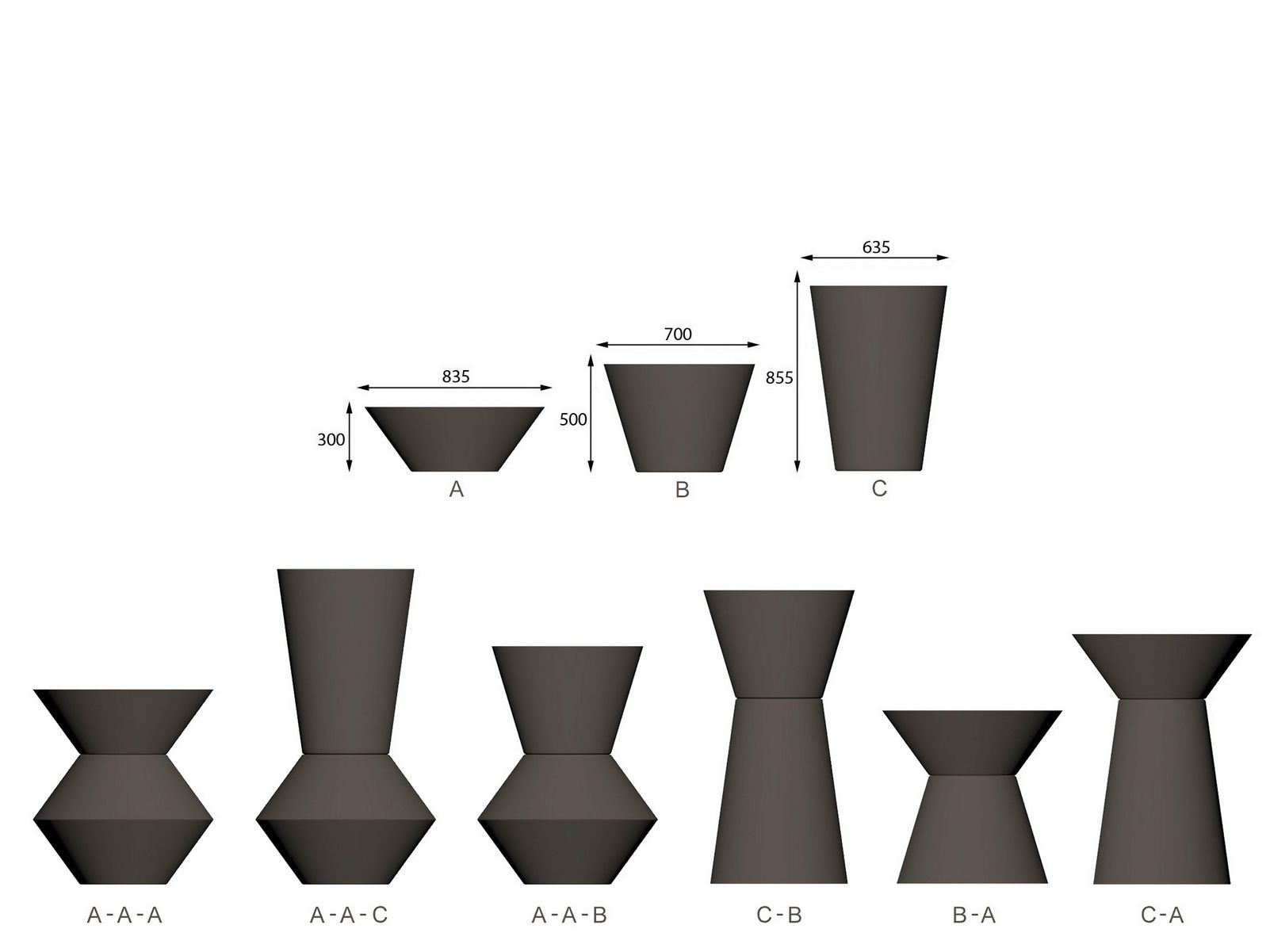 Алюминиевая плантатор Nola Industrier ABC ARCH-00008708 - Вид №1