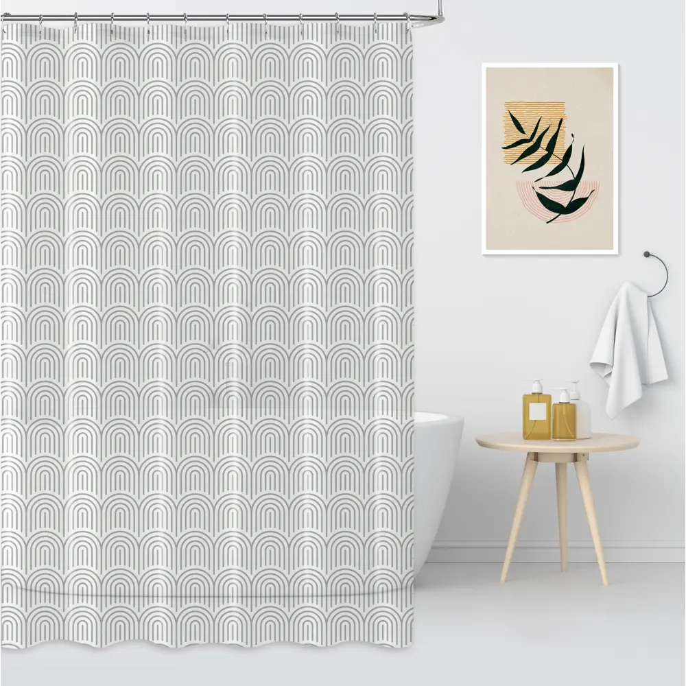 Штора для ванной Swensa Meison 180x180 см PEVA цвет серый STLM-2166014