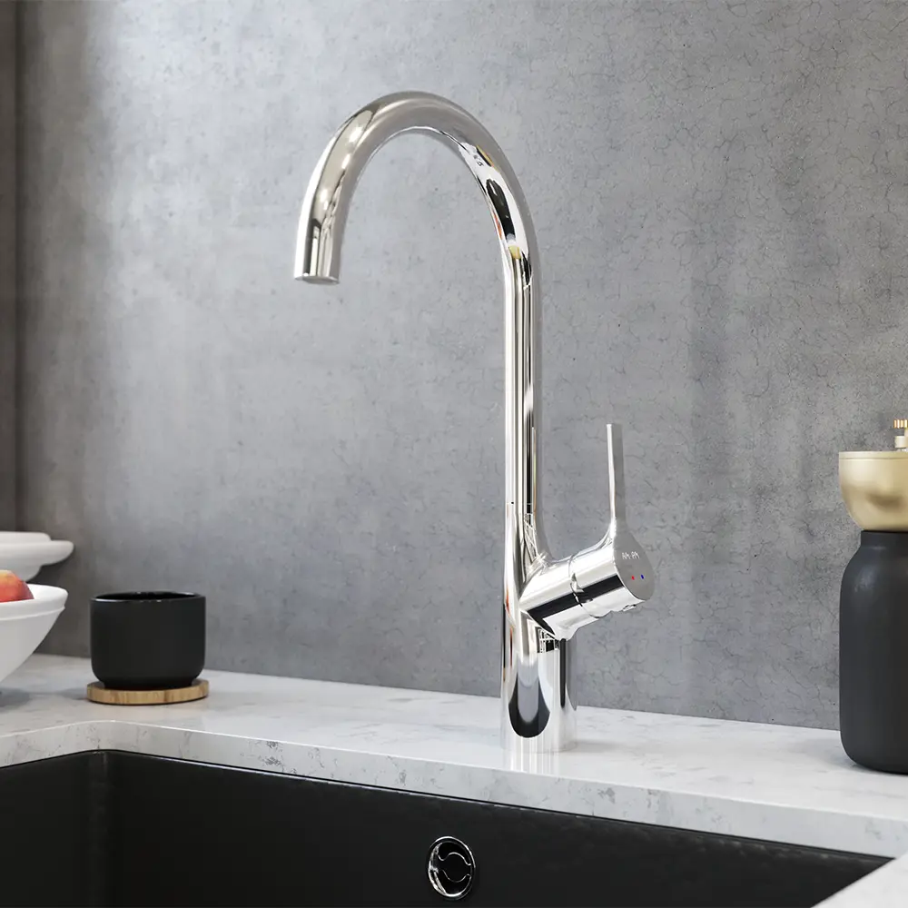 AM.PM Spike - кухонный смеситель с боковым рычагом и высоким изливом 84177509 STLM-0046888 - Вид №5