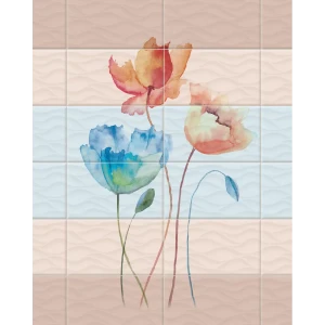 Комплект панелей ПВХ Акварель 8 мм 2700х375 мм 2.02 м² 2 шт