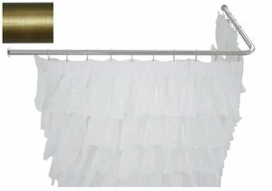 Карниз для ванны Aquanet угловой Г-образный 130x70 латунь
