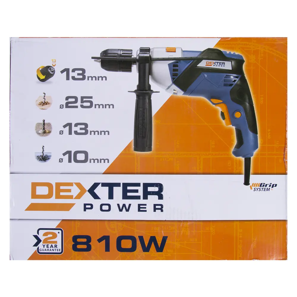 Дрель сетевая ударная Dexter 810 Вт DEXTER POWER STLM-2167470 - Вид №3
