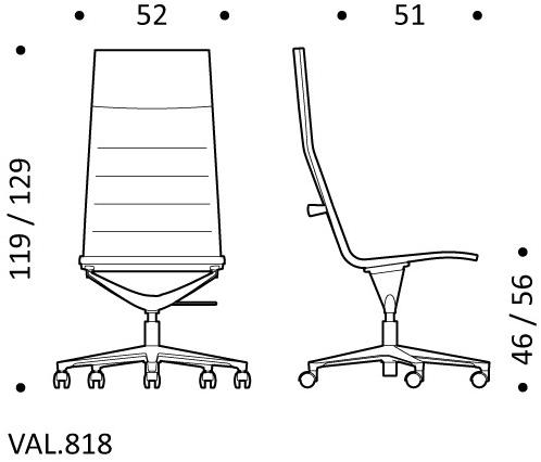 ICF Поворотное офисное кресло из ткани с 5 спицами на колесиках Valea sun-id-1494616 - Вид №12