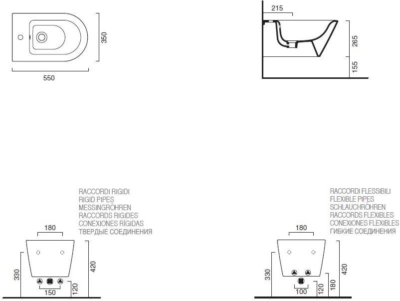 Биде подвесное New zero CERAMICA CATALANO sun-id-1364720 - Вид №7