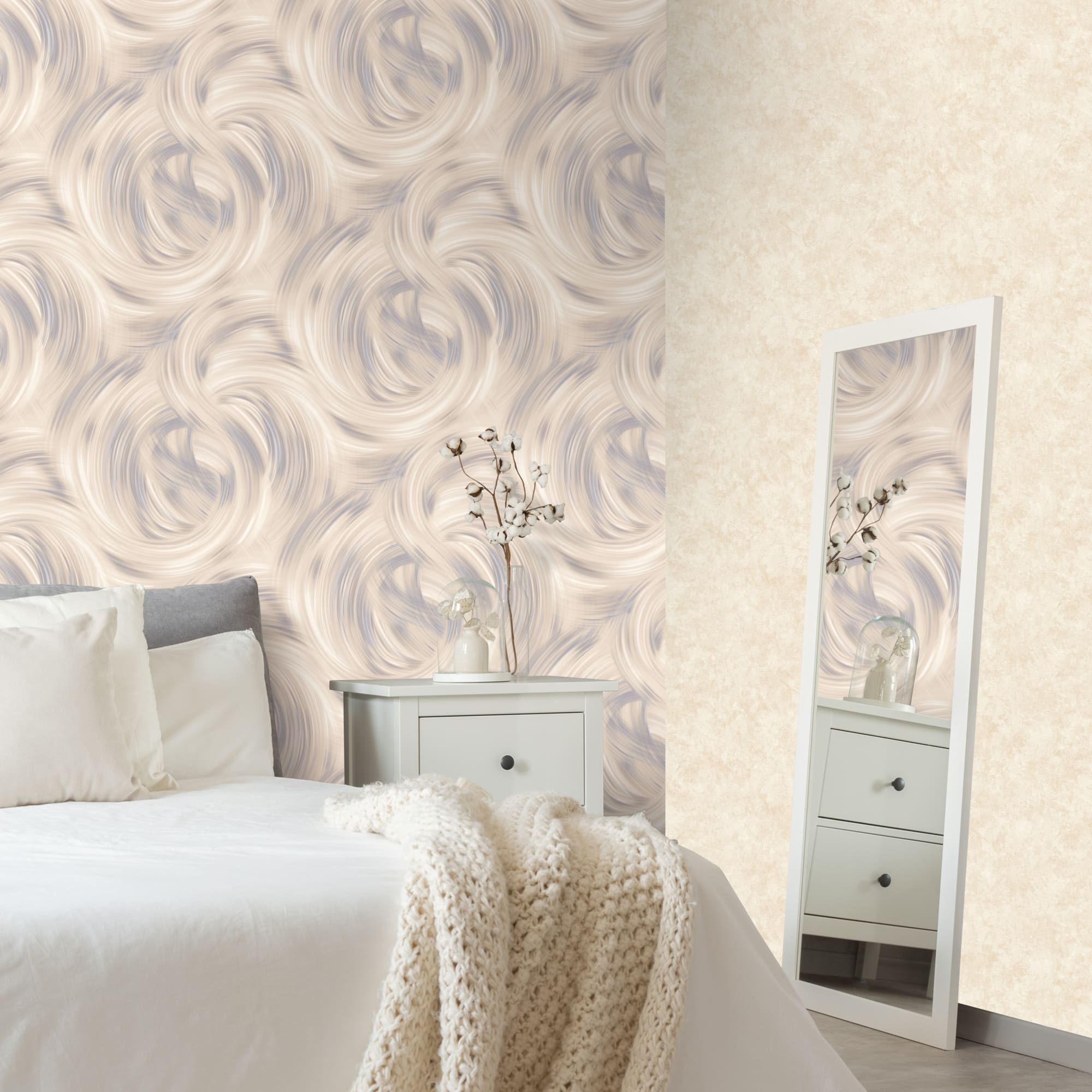 88477421 Обои флизелиновые Deco-Deco бежевые 1.06 м DD6017-01 Energy Santreyd - Вид №3